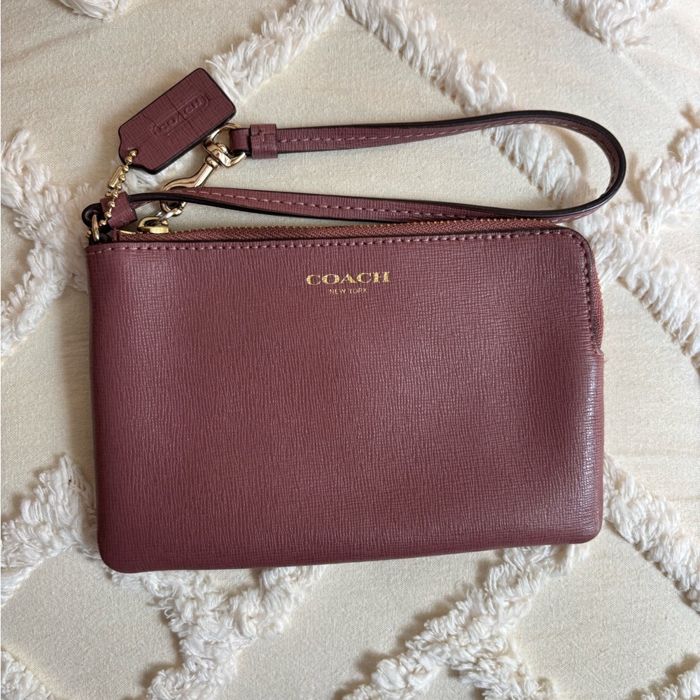 Coach Mauve Wristlet.